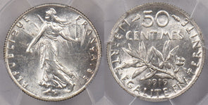 France 1919 50 Centimes PCGS MS 63 Gad-420 F-190 PI0145 combine shipping