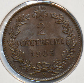 Italy 1903 2 Centesimi lustrous BU 490847 combine shipping