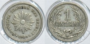 Uruguay 1909 C Centesimo 198641 combine shipping