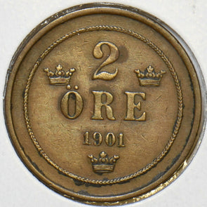 Sweden 1901 2 Ore 240437 combine shipping