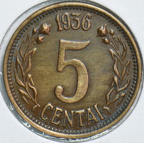 Lithuania 1936 5 Centai Horse animal 198344 combine shipping