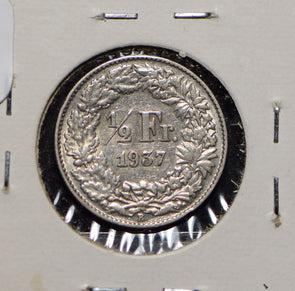 Switzerland 1937 1/2 Franc  191745 combine shipping