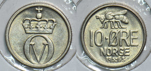 Norway 1965 10 Ore BU Bee 198592 combine shipping