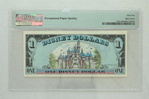 Disney Dollar 1989 Dollar PMG Gem UNC 65EPQ DIS11. Mickey. Sleeping Beauty's Ca