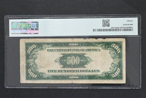 US 1934 $500 PMG Choice Fine 15 Federal Reserve Notes New York Fr#2201-Bdgs Dark