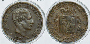 Spain 1878 5 Centimos 241035 combine shipping