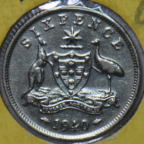 Australia 1940 6 Pence Kangaroo animal Emu 193421 combine shipping