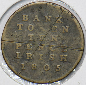 Ireland 1805 Token 10 Pence 296236 combine shipping