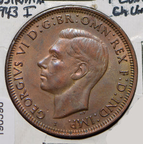 Australia 1943 Penny kangaroo animal  190596 combine shipping