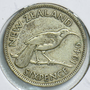 New Zealand 1946 6 Pence Bird animal 197896 combine shipping