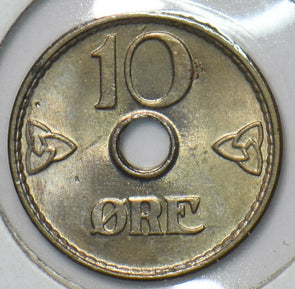 Norway 1951 10 Ore BU 295234 combine shipping