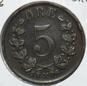 Norway 1896 5 Ore Lion animal 295240 combine shipping