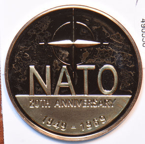 1969 Medal Proof Nato Saclant 20th Anniversary Commemorative 490556 combine sh