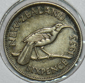 New Zealand 1933 6 Pence Huia Bird animal 297560 combine shipping
