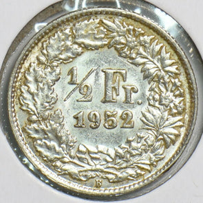 Switzerland 1952 1/2 Franc 240572 combine shipping
