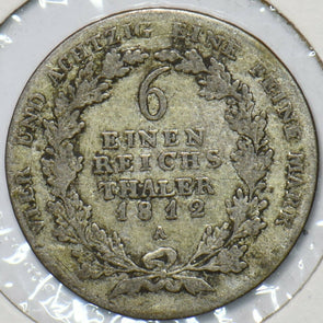 German States 1812 1/6 Reichsthaler Prussia 195085 combine shipping