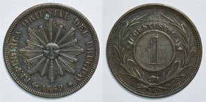 Uruguay 1869 Centesimo 198606 combine shipping