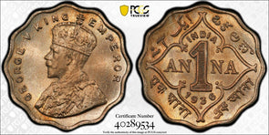 India British 1936 B Anna PCGS MS64 SW-8.331 PC1001 combine shipping