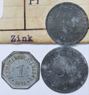 Germany 1918 1/10/50 Pfenning HOF GE0151 combine shipping