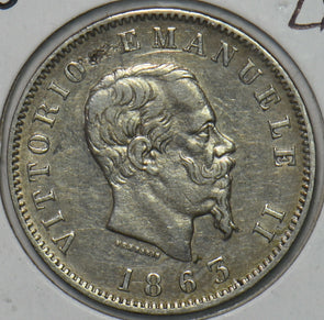 Italy 1863 M Lira 297166 combine shipping