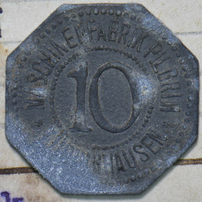 Germany Ludinghausen Masch.Fabr. Pilg 10 Pfennig Zink 292555 combine shipping