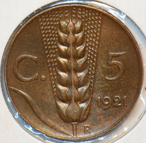 Italy 1921 5 Centesimi 151364 combine shipping
