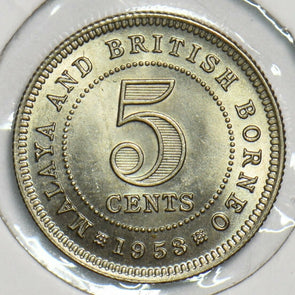 Malaya and British Borneo 1953 5 Cents 298352 combine shipping