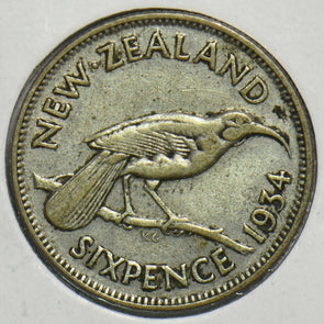 New Zealand 1934 6 Pence Huiaanimal 904380 combine shipping