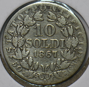 Vatican 1867 10 Soldi Papal States 193363 combine shipping