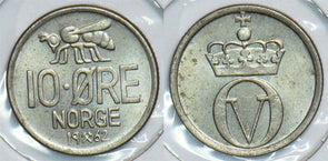 Norway 1962 10 Ore Bee 904839 combine shipping