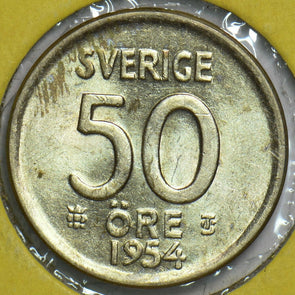 Sweden 1954 50 Ore 197363 combine shipping