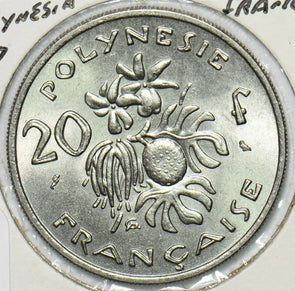 French Polynesia 1967 20 Francs 240410 combine shipping