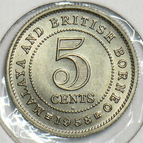 Malaya and British Borneo 1958 H 5 Cents 298353 combine shipping