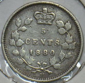 Canada 1880 H 5 Cents 297478 combine shipping