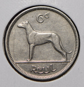 Ireland 1934 6 Pence Wolfhound animal  291708 combine shipping