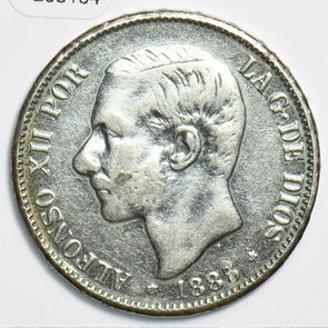 Spain 1885 5 Pesetas 298164 combine shipping