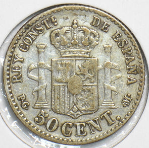 Spain 1892 50 Centimos 240501 combine shipping