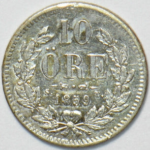 Sweden 1859 10 Ore 192791 combine shipping