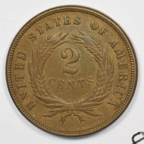 1865 Two Cents AU+ U0202