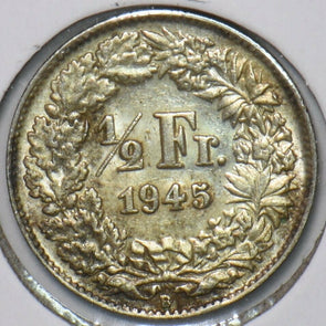 Switzerland 1945 1/2 Franc 151156 combine shipping