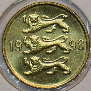 Estonia 1998 10 Senti Lion animal 903592 combine shipping