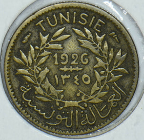 Tunisia 1926 AH 1345 50 Centimes Emu 191437 combine shipping