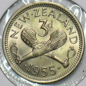 New Zealand 1955 3 Pence 297553 combine shipping