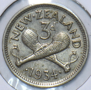 New Zealand 1934 3 Pence 903254 combine shipping