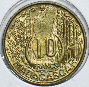 Madagascar 1953 10 Francs 198349 combine shipping