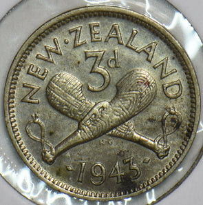 New Zealand 1943 3 Pence 903657 combine shipping