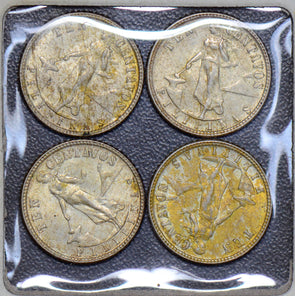 Philippines 1944 10 Centavos AU lot of 4 190010 combine shipping