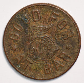 US 5 Cents Normans Café Trade Token 299369 combine shipping