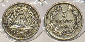 Nicaragua 1887 5 Centavos 199065 combine shipping