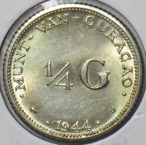 Netherlands Antilles 1944 D 1/4 Gulden Curacao 151337 combine shipping